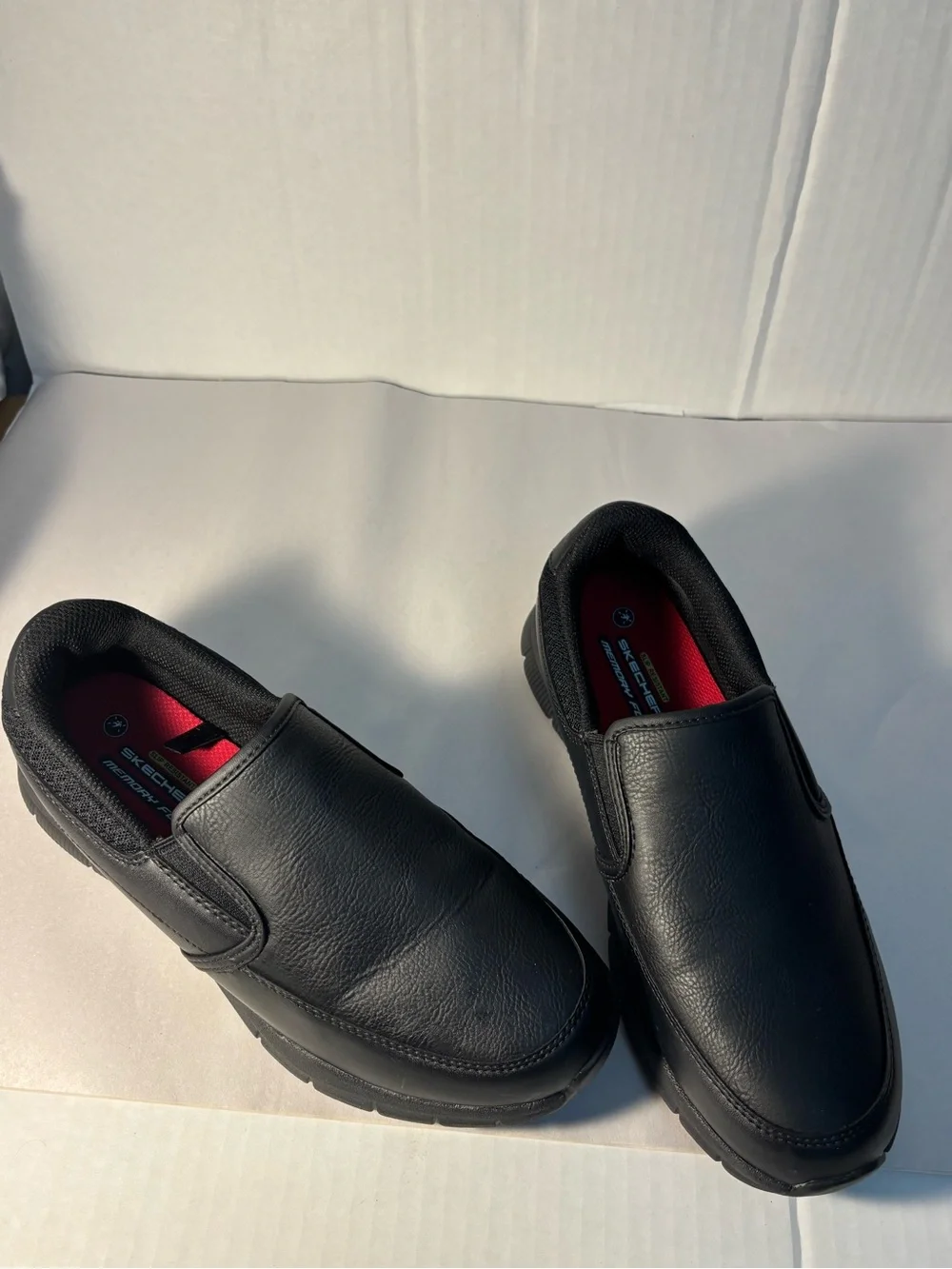 Skechers Work Black Slip Resistant Memory Foam Shoes Men’s Size 9